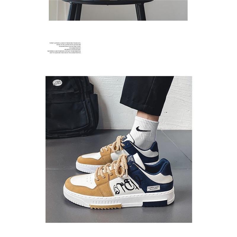 Men's Casual Platform Sneakers Lace Up Fashion Skateboard Shoes For Daily Wear