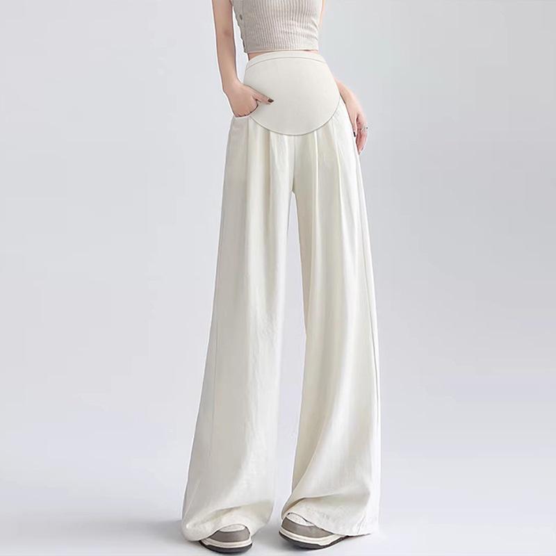

Maternity Wide-Leg Ice Cool Casual Pants for Spring/Summer - Petite or Tall Fit 3XL брудно-білий