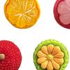 5Pcs 3D Simulated Fruit Refrigerator Magnet Resin Waxberry Orange Avocado Mangosteen Magnet Home Kitchen Office Whiteboard Locker Decor