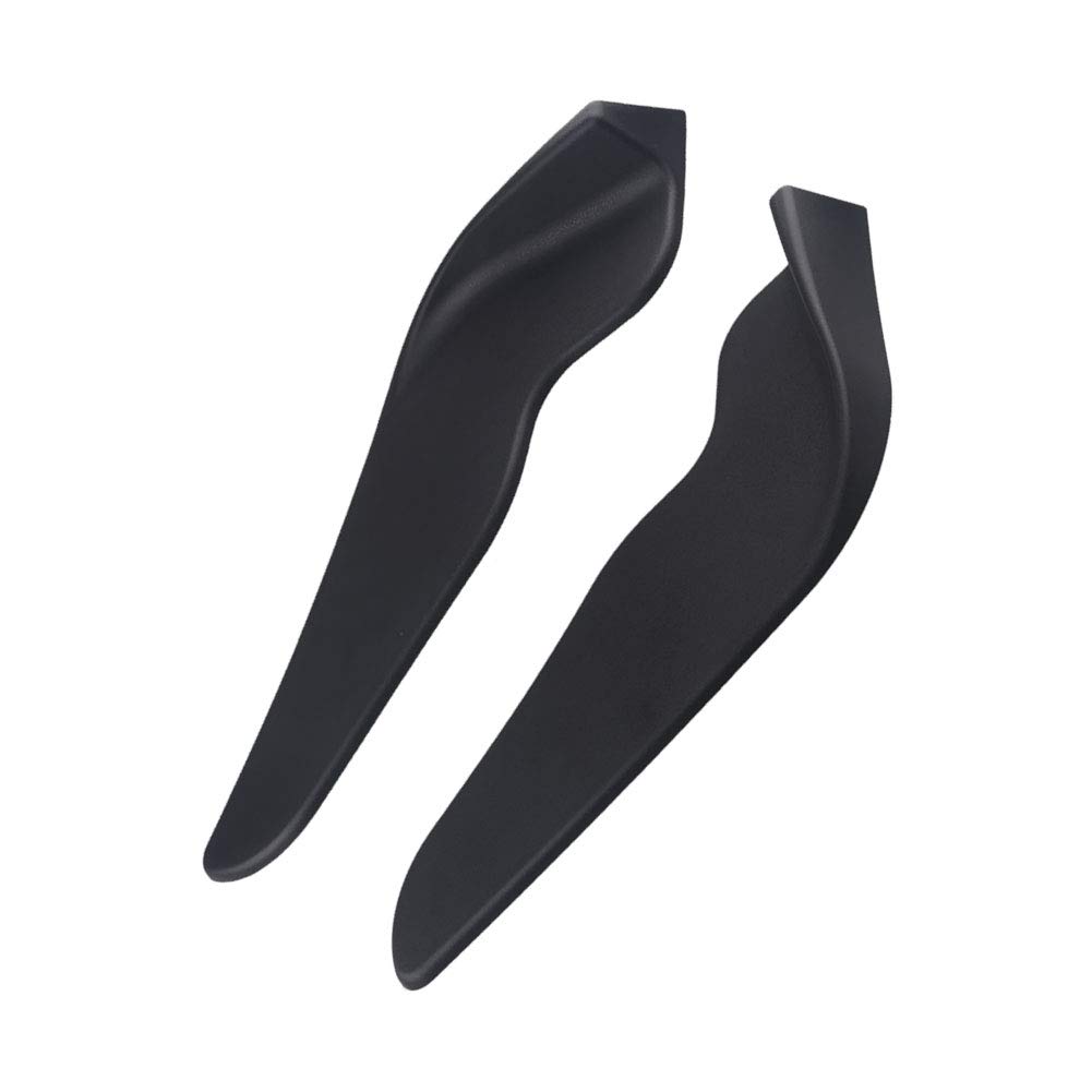 Universal Front Canard Lip Spoiler Bumper Protector Front Guard Aero Set and Matte Black Impact Resistant PP Scratch Resistant Unpainted Aero (Left