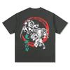 Pure Cotton Japanese Anime Demon Slayer T-Shirt, Retro Casual Fashion Short Sleeve for Men & Women Anime Fans Summer Wear  T-Shirt