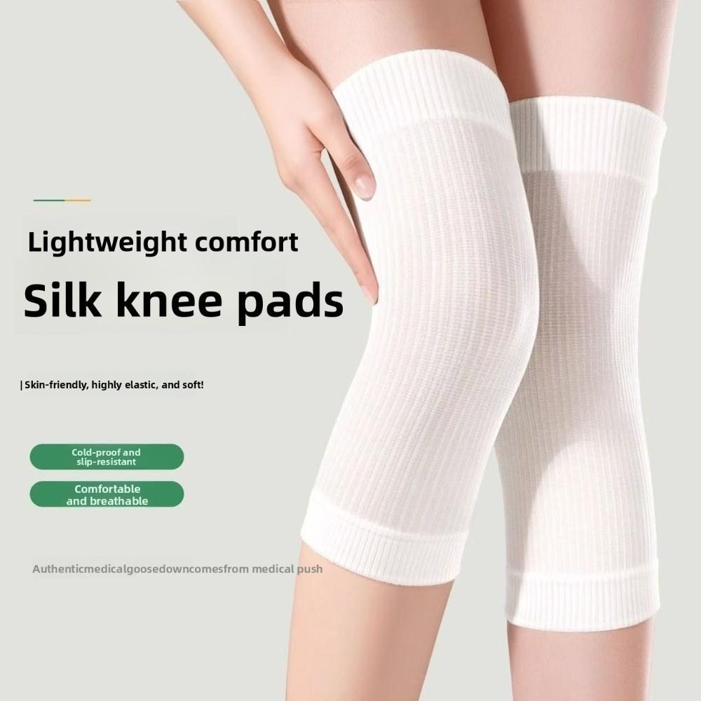 Invisible Yoga Knee Pad Thin Knee Joint Warming Leg Sleeves Gifts Mulberry Warm Silk Knee Pads