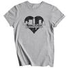 Retro Southfield Michigan Skyline Herz Abgenutztes T-Shirt