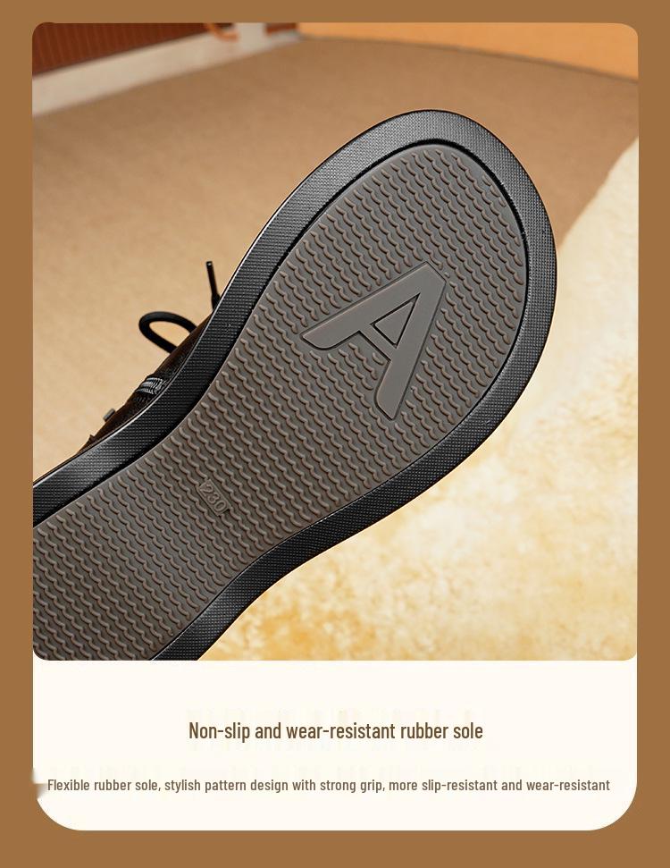 2025 H/W Damen Britischer Stil Echtleder Martin Stiefeletten mit dicken Sohlen, Retro-Fleece-Futter und Woll-Zehenschutz für Schnee