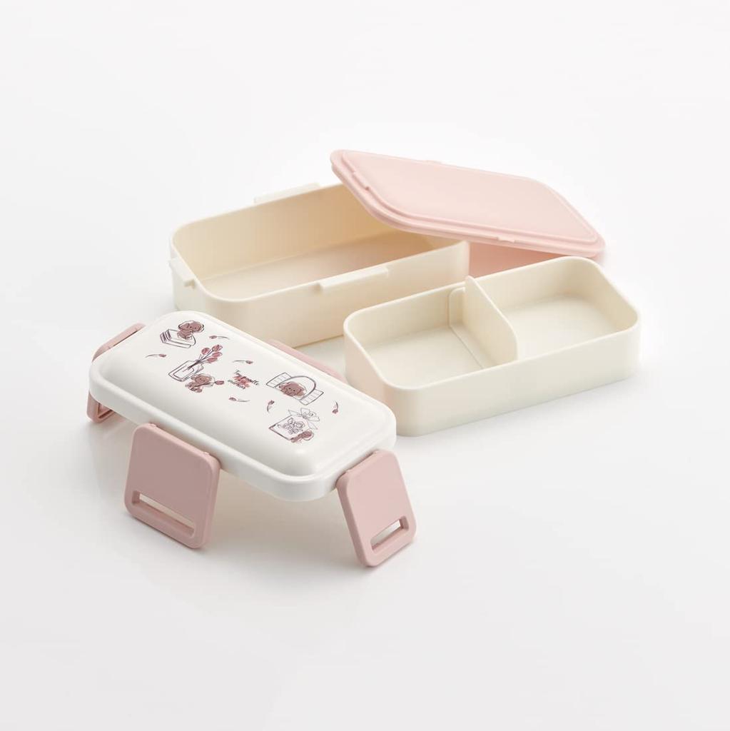 Skater Toy Poodle Intelli Bento Softly Made in Box, 600ml, Antibacterial, Filled, Dome-Shaped Lid, Two-Tier, Women's, Japan, PFLW4AG-A