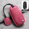 Leather 3 Buttons Car Flip Key Case Cover for Ford Figo 2017 Mondeo 5 Ecosport Puma 2020 Fiesta Mk8 Everest Ranger Protector Fob