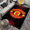 "Tappeto Logo Manchester United, Tappeto Decorativo Rosso e Nero per Tifosi di Calcio" Adatto per l'uso come antiscivolo per soggiorno, camera da letto, divani