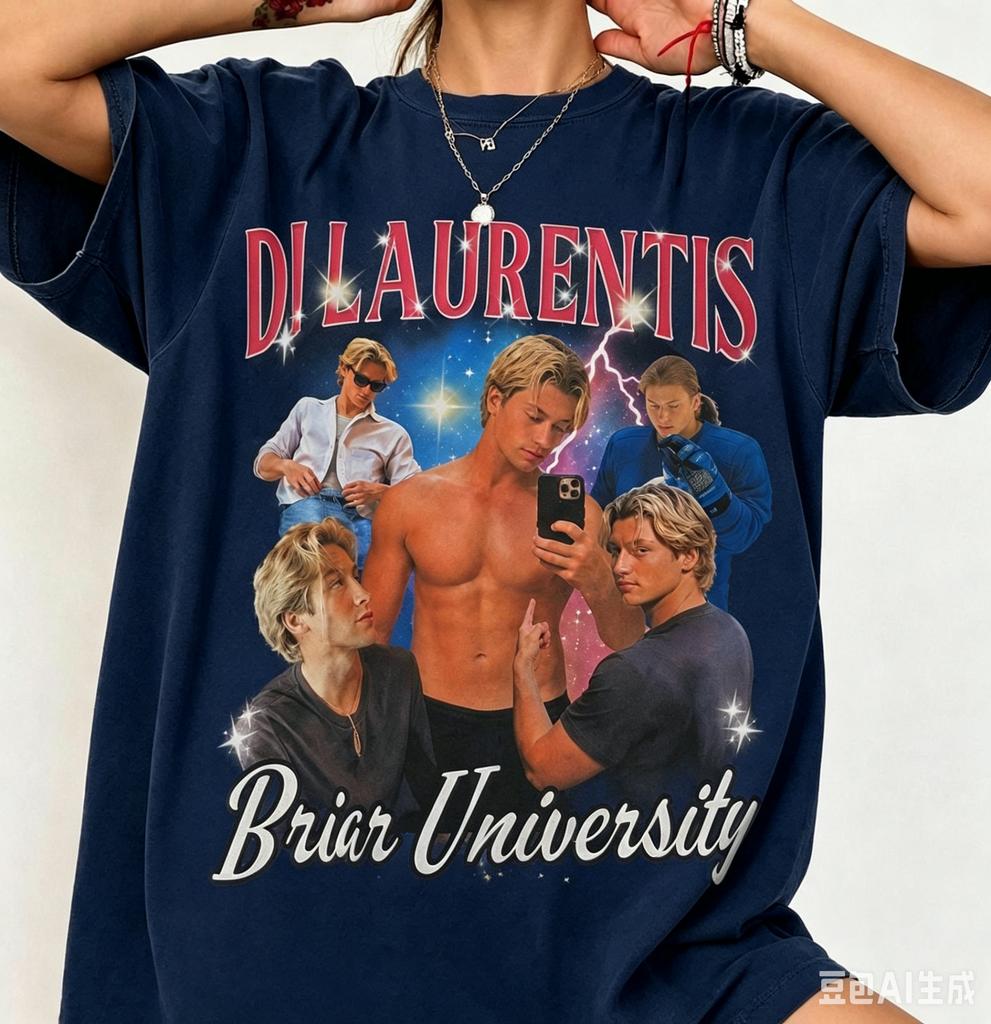 2026 Off Campus TV-Serie Di Laurentis T-Shirt Unisex Unisex Sommer Baumwolle Kleidung Mode Hohe Qualität Kurzärmliges Oberteil Unisex