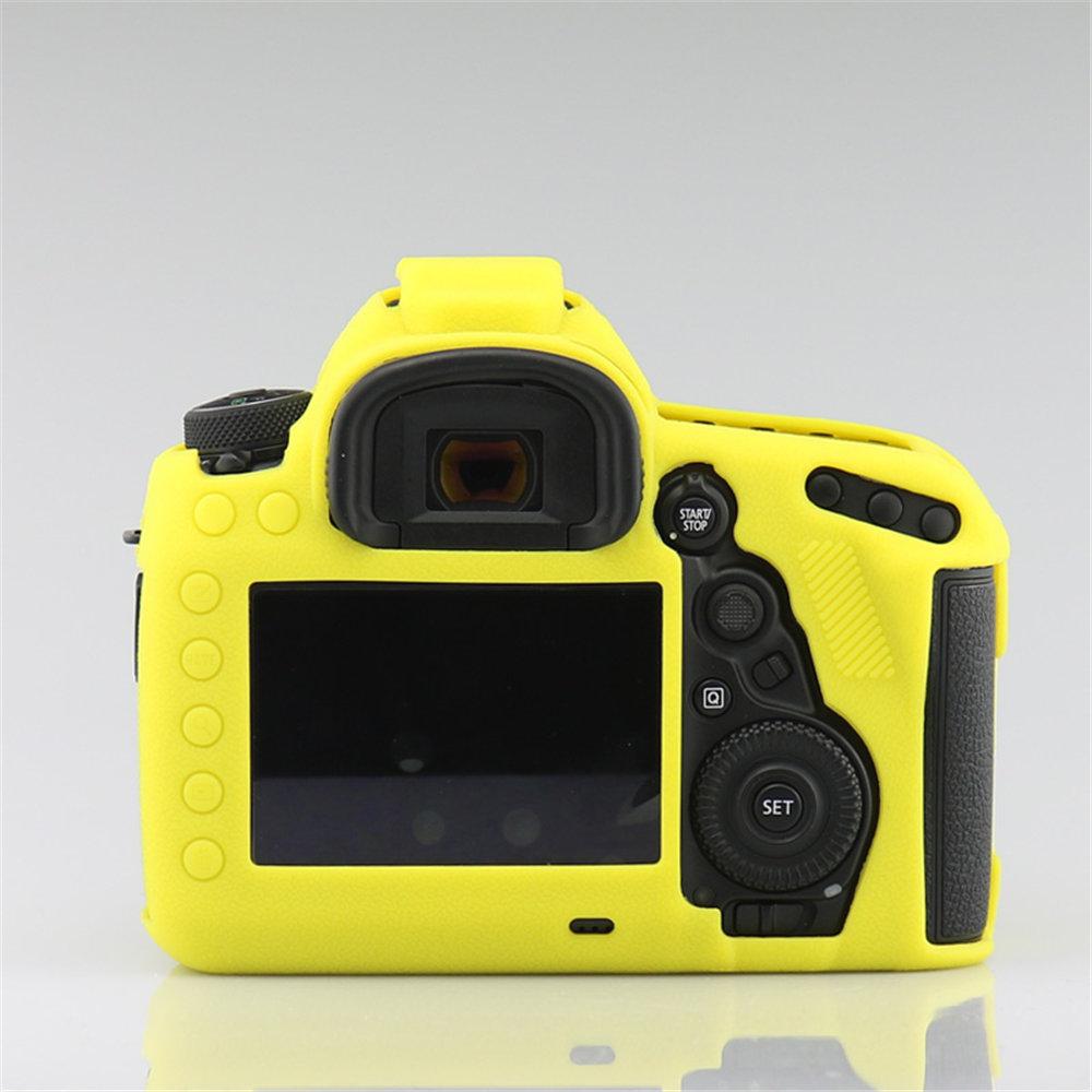 Litchi Pattern Soft Silicone Camera Body Case For Canon EOS 5D3 5D4 R50 R6 R6II R8 Rubber Cover Skin