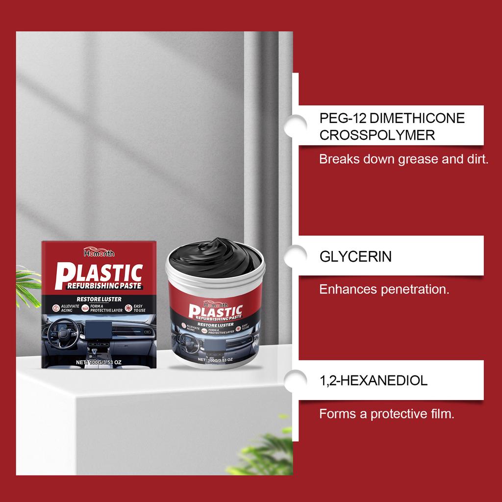 Car Universal Leather and Plastic Repair Polishing Wax Car Interior Maintenance Refurbishment Car Plastic Care Repair Agent Set