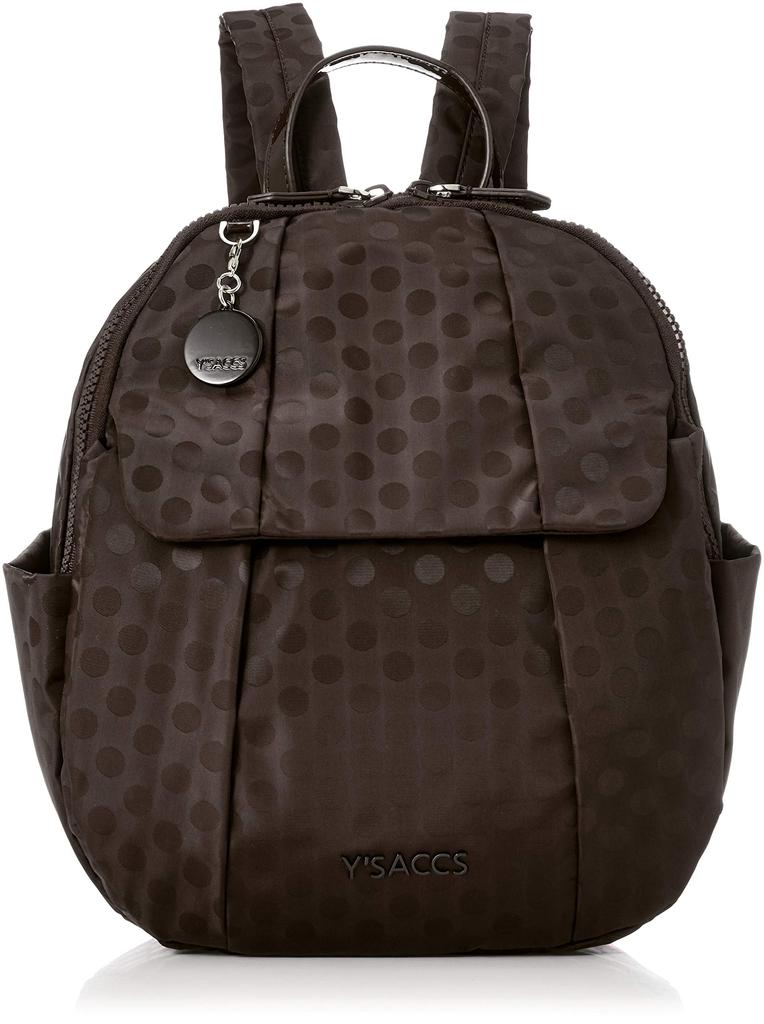 Isaac Polka Dots Size Brown Backpack, S, Women's, Y71-03-09,