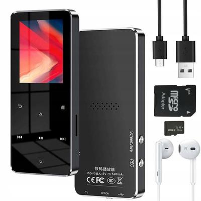 Odtwarzacz Dotykowy Mp4 Mp3 16Gb Bluetooth 5.0 Hifi Dyktafon + Słuchawki