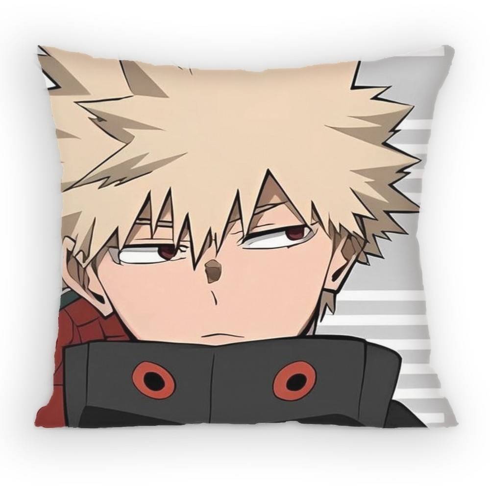 Federa Cuscino Personaggio Anime Cartone Animato Katsuki Bakugo Divano Soggiorno Camera da Letto Testiera Schienale Cuscino Cuscino Quadrato Ora del Sonnellino