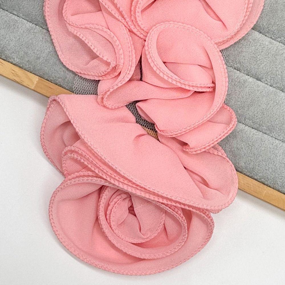 Big Flower 3D Floral Patch Folded Design DIY Chest Flower Handmade Floral Applique Wedding Dress