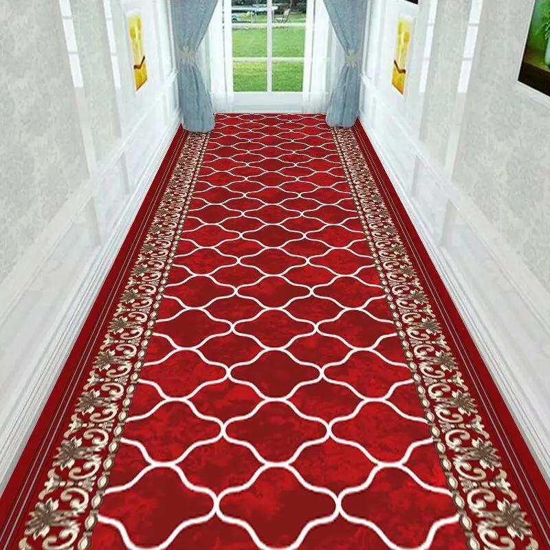 

Розкішна європейська довга килимова доріжка для коридору, класична прикраса готельного холу, домашній прохід, нековзний довгий килимок, килим для доріжки, можна прати 100*200cm