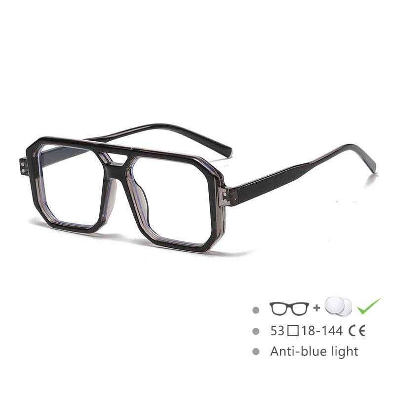 54605 Big Size Square Glasses Frame Women Men Optical Computer Eyeglasses Frames Office Decoration Fake Eyewear