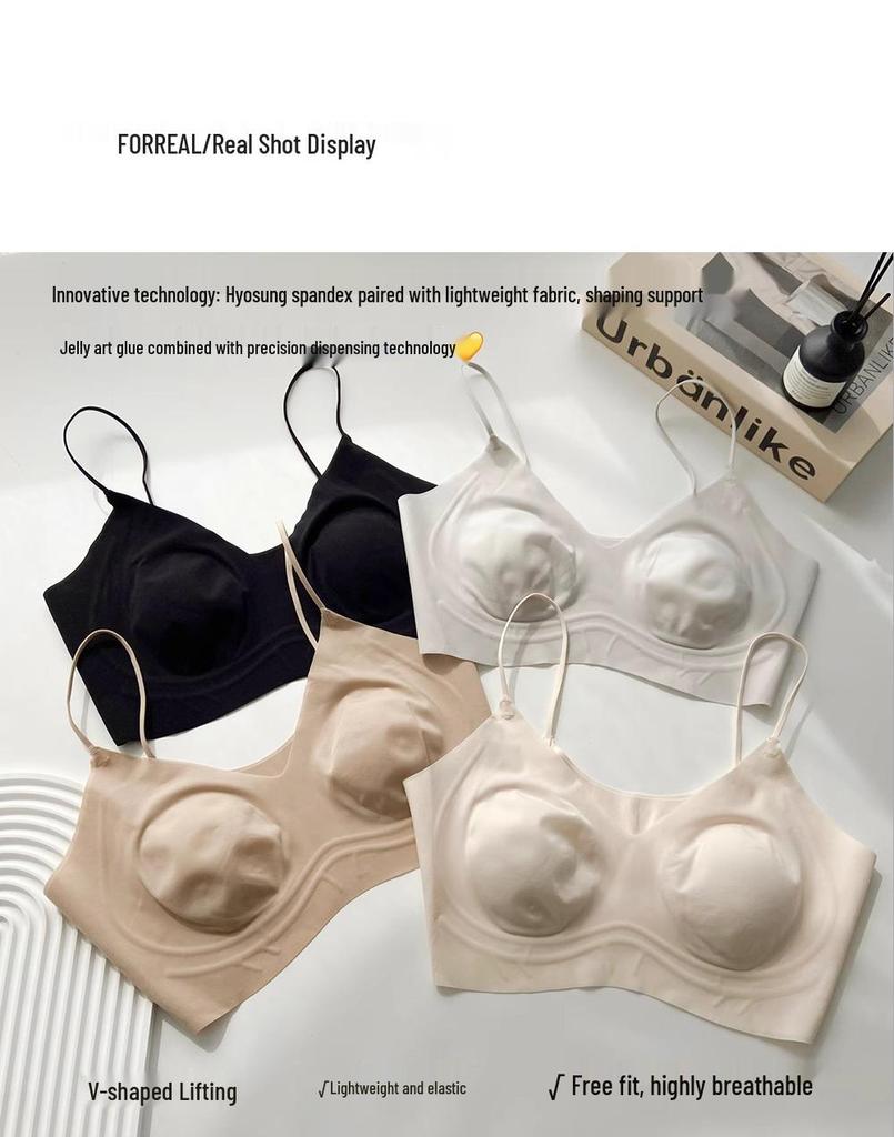 Women's Ultra-Thin Foundation Bra - Seamless, Breathable, Rabbit Ear Design for a Sleeker Look