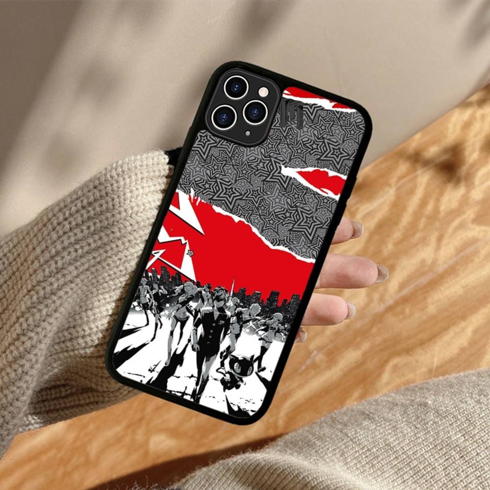 Persona 5 PC+TPU Phone Case For iPhone 11 12 13 14 15 16 17 Plus Pro Max Cover