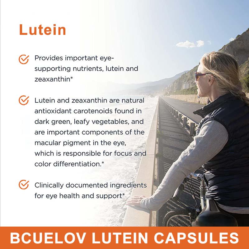 Bcuelov Eye Protection Capsules Lutein Corn Xanthan Marigold Flower Relieves Eye Fatigue 120 Vegetarian Capsules