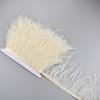 1Meters Ostrich Feathers On Tape Fringe Trim Ribbon 10-15Cm 4-6" Long White Feather Trims Decor For Clothes Flecos Decoration