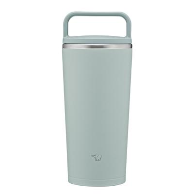 Zojirushi Mahobin Garrafa Térmica Portátil 300ml Tipo Alça Lavável na Máquina de Lavar Louça Sem Costura Apenas 2 Pontos de Cuidado Verde Cinza SX-JS30-GM