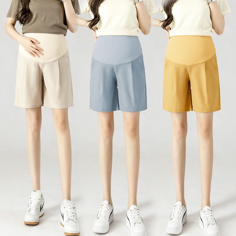 High-Waist Maternity Support Shorts: Trendy, Casual Summer Leggings for Pregnant Women