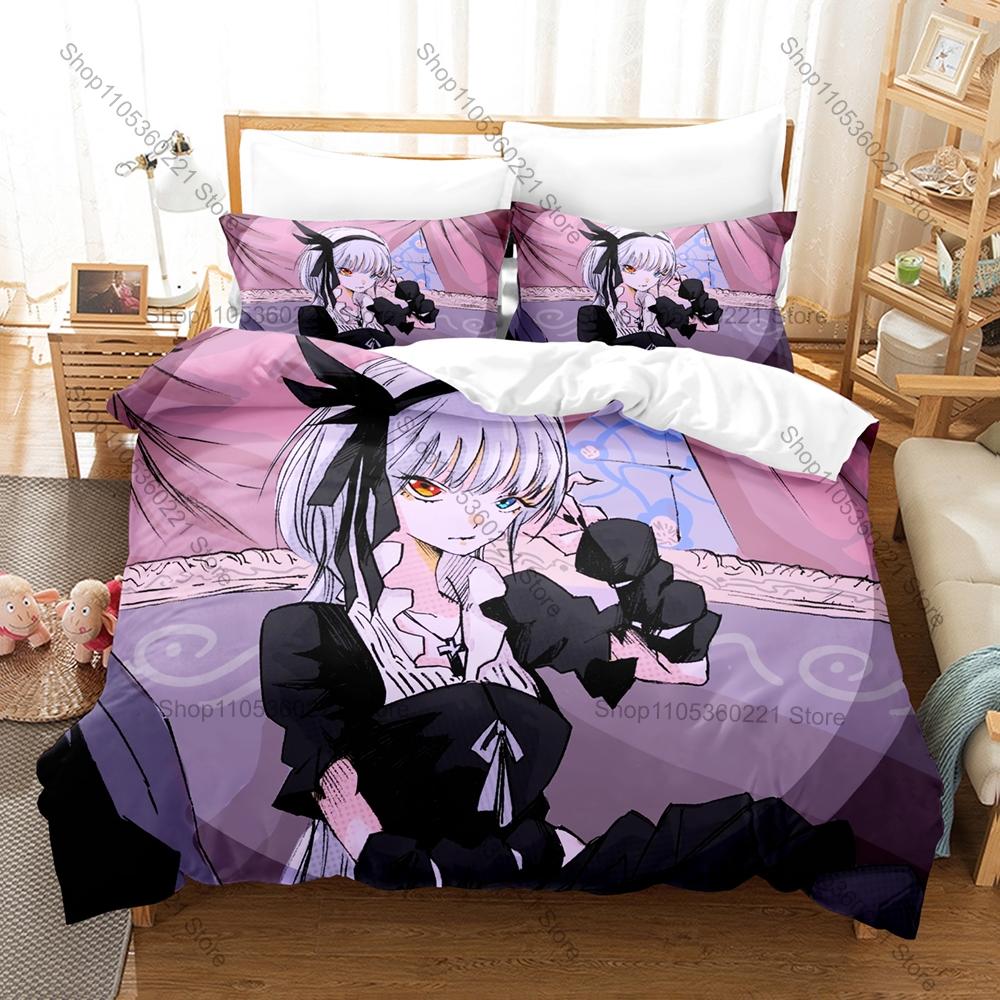 Cool Tensei Shitara Slime Datta Ken Anime Print Bedding Set 3in1 1 Duvet Cover 2 Pillowcases Soft Fabric Bedroom Textile For Ota