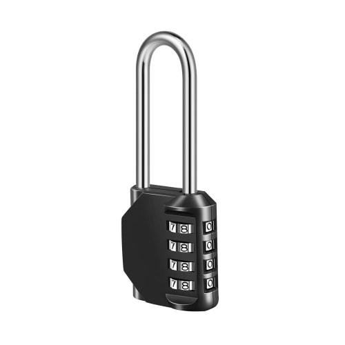 Phyxiul Padlock, Combination Lock, 4-Digit Key, Anti-Theft for Home Use, Combination Lock for Valuables, School Lockers, Businesses, Warehouses, and O