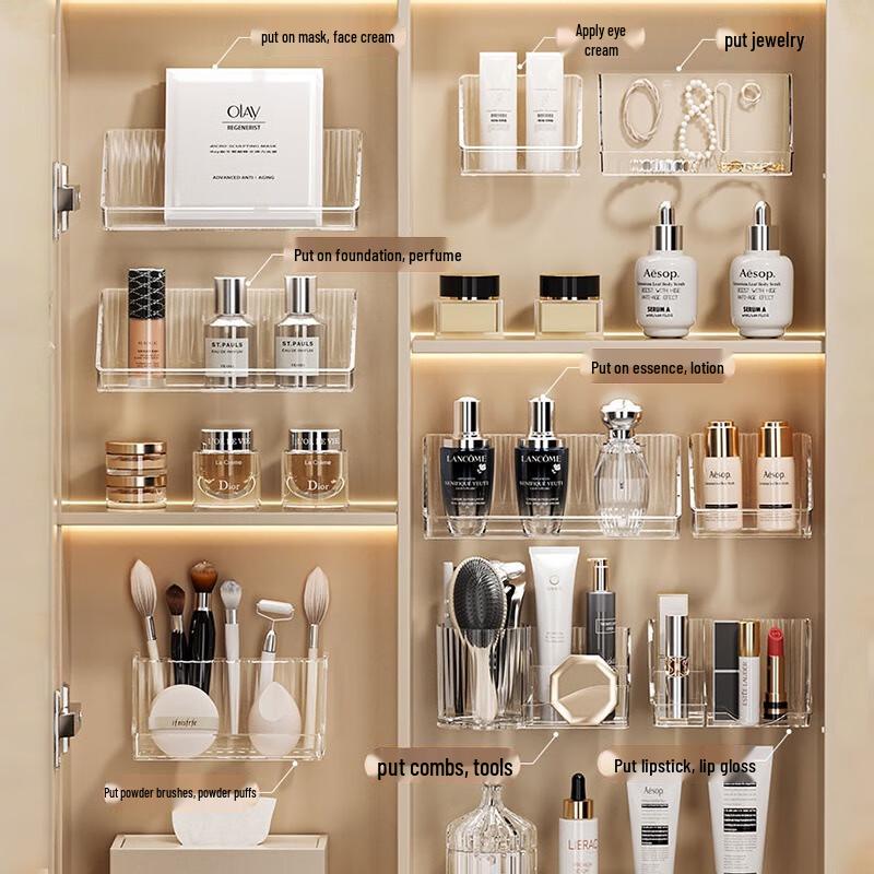 

Прозорий Багаторівневий Набір Органайзерів для Косметики