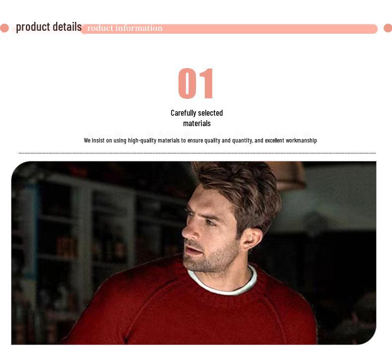 2024 Men's Autumn/Winter Casual Solid Knit Sweater