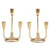 Retro 3 Arm Iron Candelabra Taper Candlestick Candle Holders For Table Centerpiece And Ambients Lighting Home Decoration