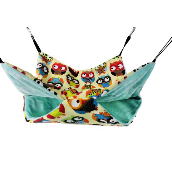 Pet Hamster Squirrel Double Layer Hammock Nest Hanging House Warm Sleeping Bed