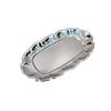 BROval Stainless Steel Cake Tray Afternoon Tea Dessert Plate Silver Jewelry Mirror Surface Storage Tray Trays Decorative OrganizerEY