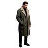 Herren Fleecegefütterter Trenchcoat Langer Warmer Jacke Winddichte Jacke Mantel mit Taschen