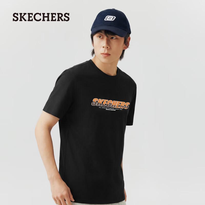 Skechers Men's L126M023 Short Sleeve Cotton Knit T-shirt