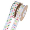 Handmade Ribbon Happy Birthday Ribbon Gift Wrapping Ribbon for Crafting DIY Sewings Project Hair Bows Cake Decorations