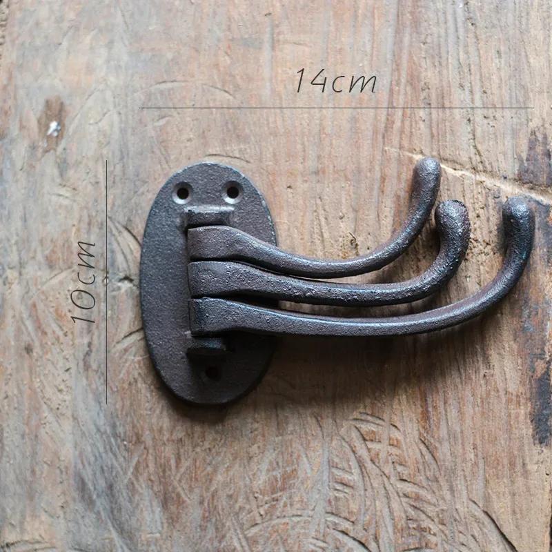 Cast Iron Hook Fold Multi-storey Multi Angle Wall Hook Decoration Courtyard Garden Wall Mounted Multi Functional Metal Hook