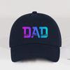 Colorful Gradient DAD Print Baseball Cap  Adjustable Size  Unisexs Everyday Wear  Fathers Day Gift  Camping Fishing Sports