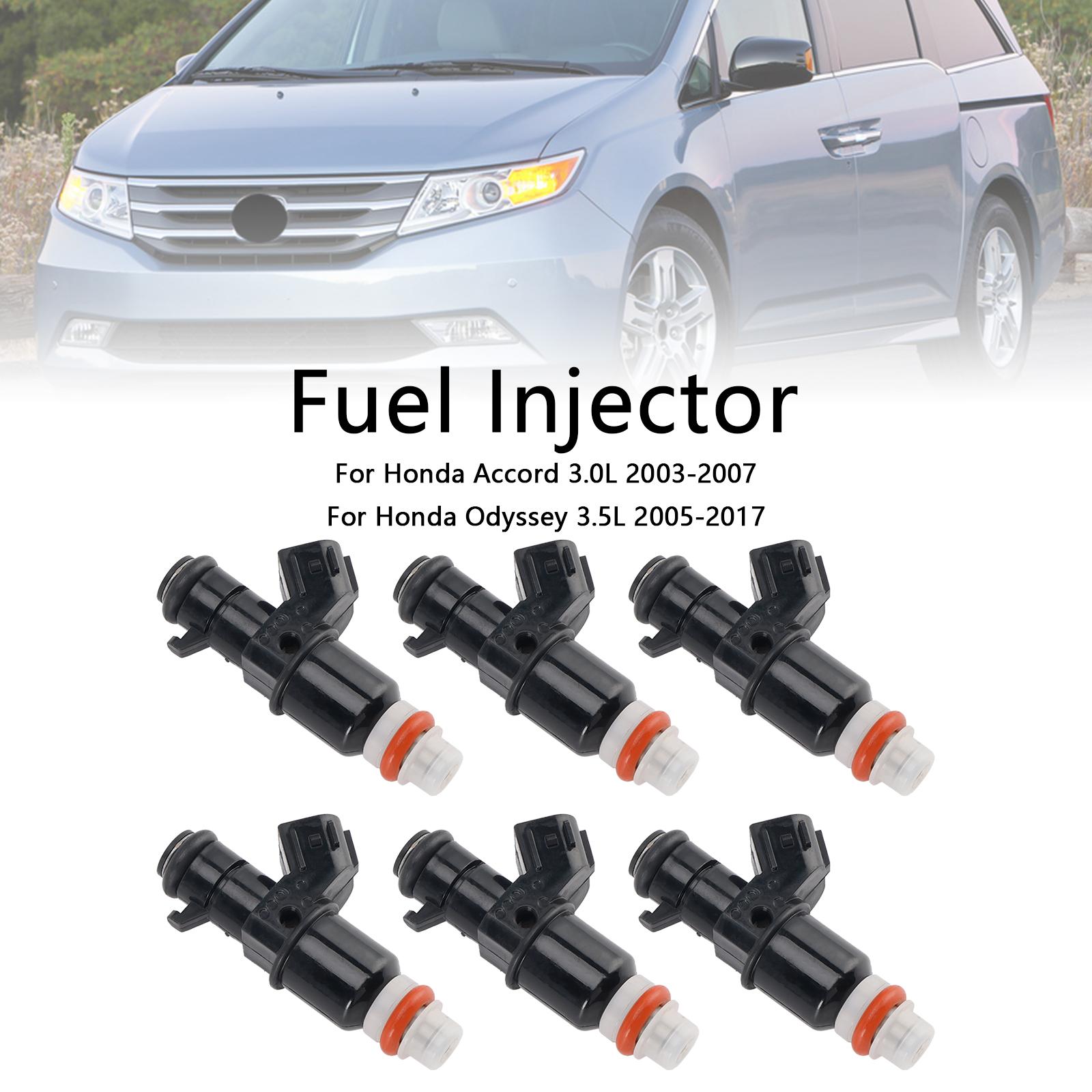 

6PCS Fuel Injector 16450-RCA-A01 Fit for Honda MDX Tl Accord Pilot Fit for Acura