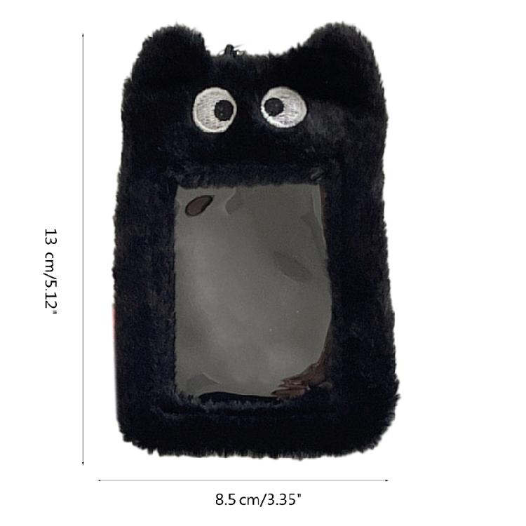 Plush Photocard Holder Rabbit Bear Photo Card Holder with Keychain Bag Pendant