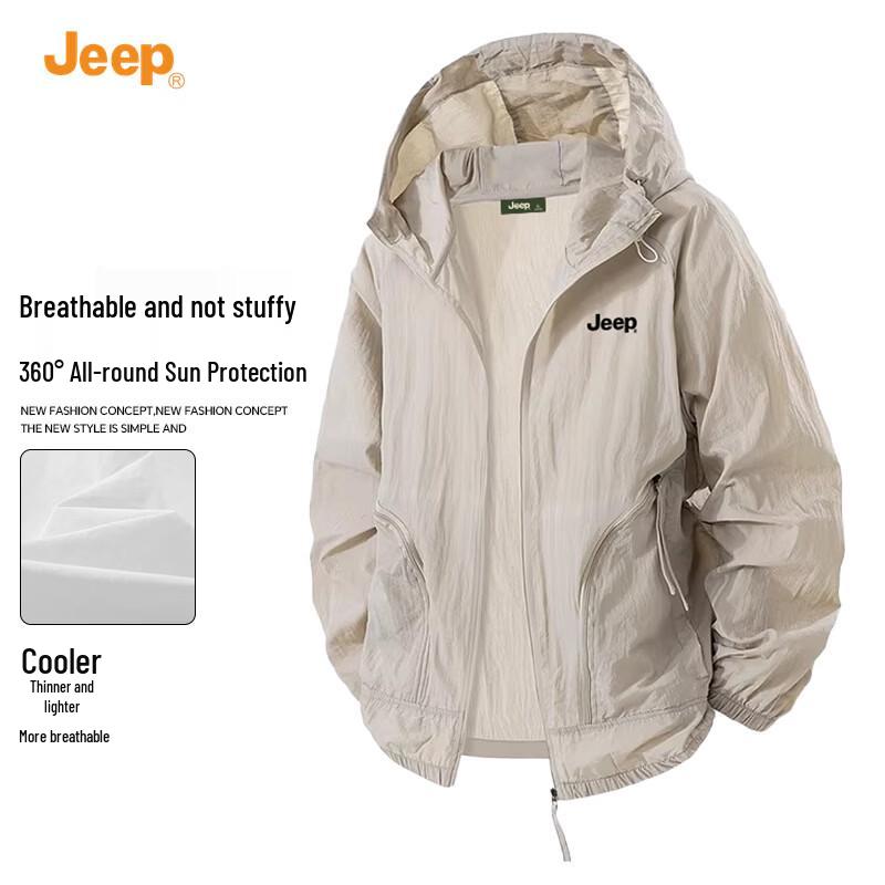 JEEP Men s Ice Silk UV Protection Outdoor Jacket L