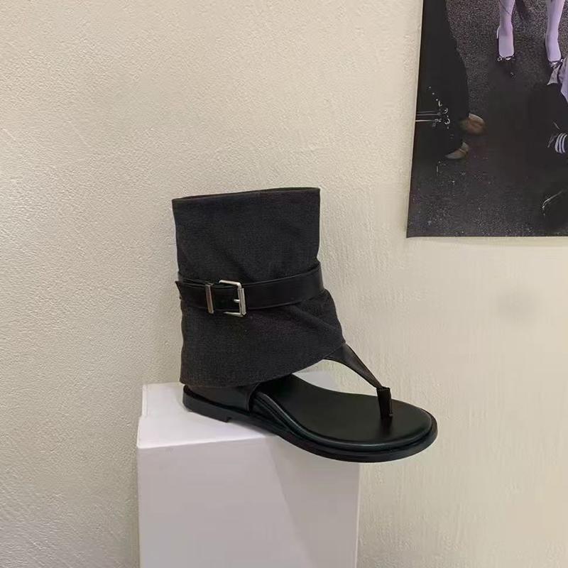 

Fashion IPPEUM Women Flats Gladiator Sandals Slip on Open Toe Soft Strappy Roman Sandals Comfortable Summer Shoes Retro Casual Sandals 225 чёрный