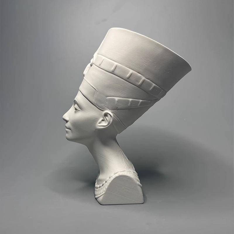 Nefertiti Bust Ancient Egypt Museum Replicated Gypsum Sculpture Desktop Ornaments Modern Home Decoration Aesthetic Art Figurine