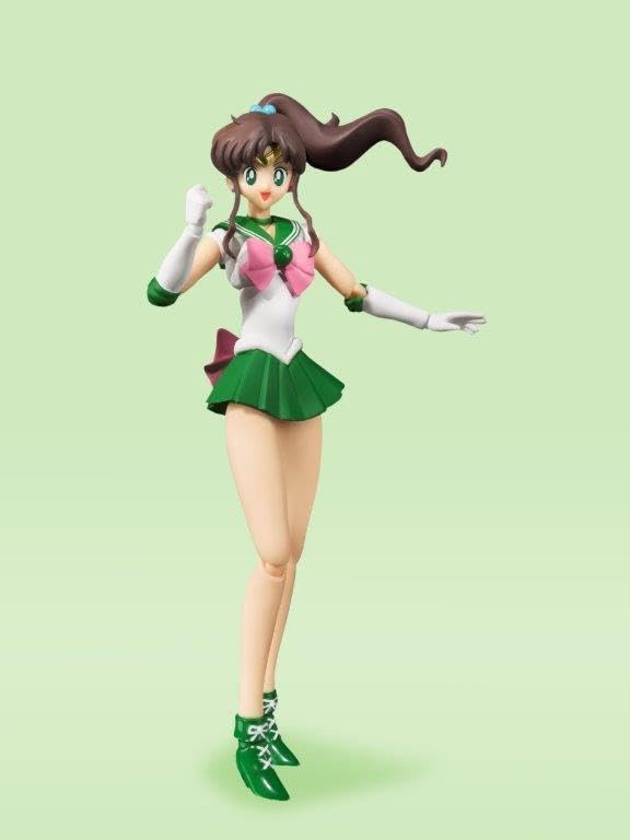 TAMASHII NATIONS S.H.Figuarts Pretty Guardian Sailor Moon Sailor Jupiter -Animation Color Edition-, Approx. 150mm, ABS & PVC Painted Movable Figure