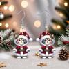 Adorable Christmas Kitten Acrylic Earrings - 2024 Retro Style