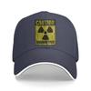 Pure Color Dad Hats Caution Radioactive Sign With Radiation Symbol Unisexs Hat Sun Visor Baseball Caps Radiation Symbol Peaked Cap
