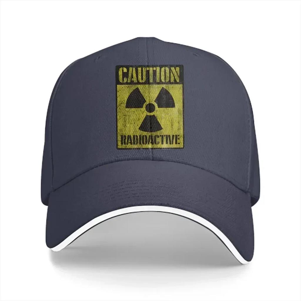 Pure Color Dad Hats Caution Radioactive Sign With Radiation Symbol Unisexs Hat Sun Visor Baseball Caps Radiation Symbol Peaked Cap
