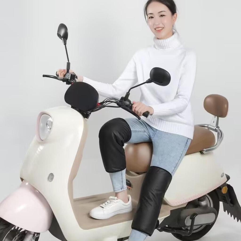 Elastische Kniekoker Thermische Beenbrace Motorfiets Kniewarmers Voor Fietsen Motorfiets Fiets Wintersport Dagelijks Woon-werkverkeer Kamperen