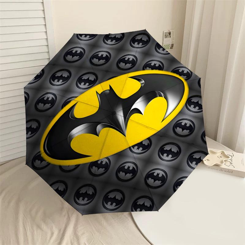

1PC Warner Batman logo Umbrella-8-Rib Reinforced, Automatic Open, Lightweight & Durable-A56