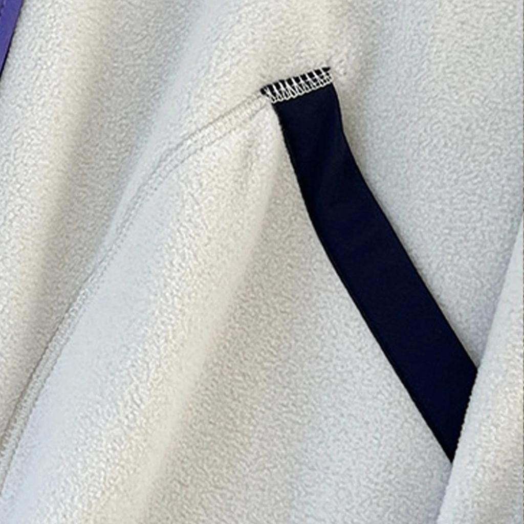 Women's Casual Patchwork Stand-collar Solid-color Long-sleeve Coat